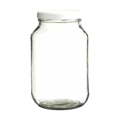 Komplet 4 litrowych słoików szklanych z nakrętką
