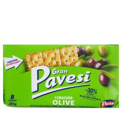 Włoskie krakersy z oliwkami - Gran Pavesi