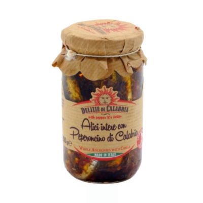 Sardele w oleju z papryczką chilli - Delizie Di Calabria