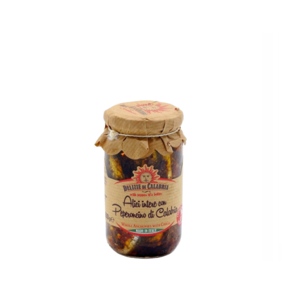 Sardele w oleju z papryczką chilli - Delizie Di Calabria