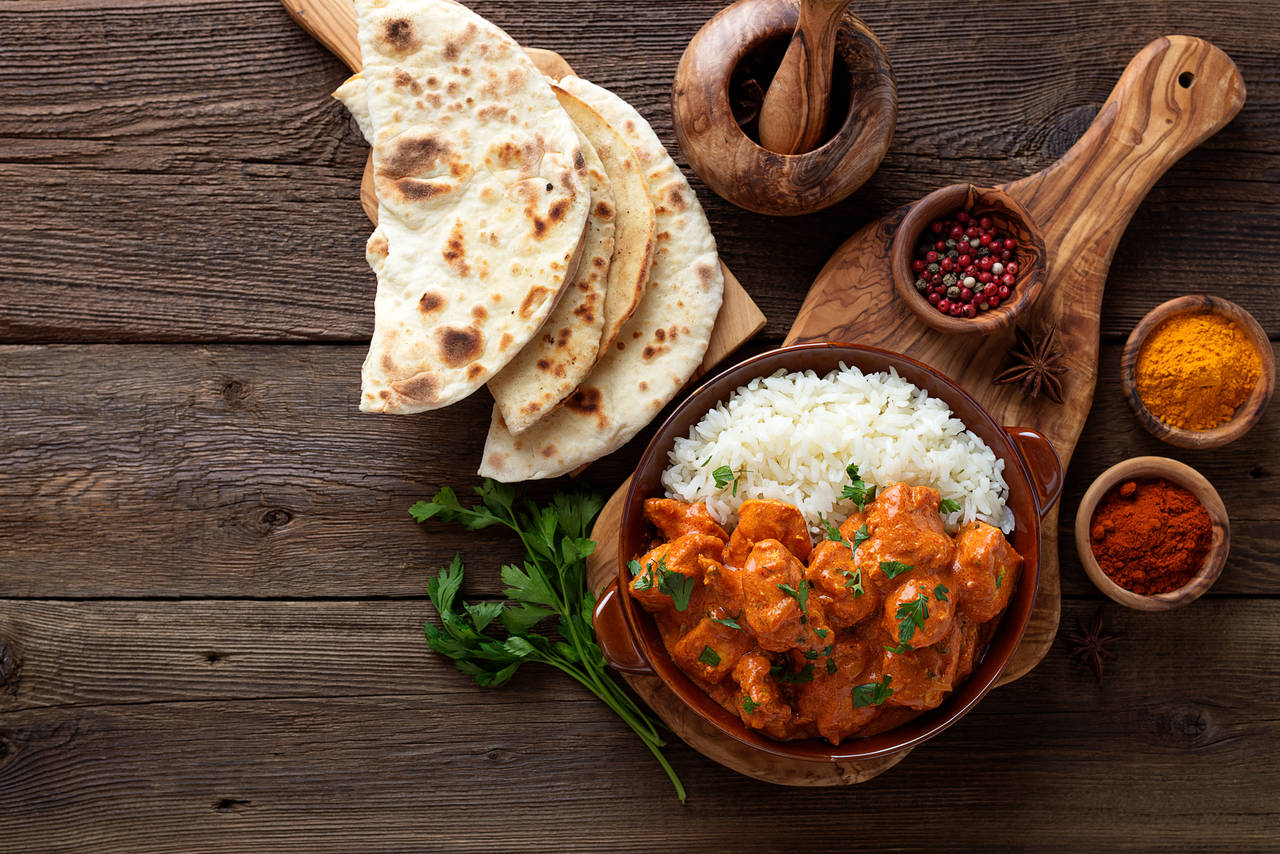 obiad z ryżem indyjskie curry