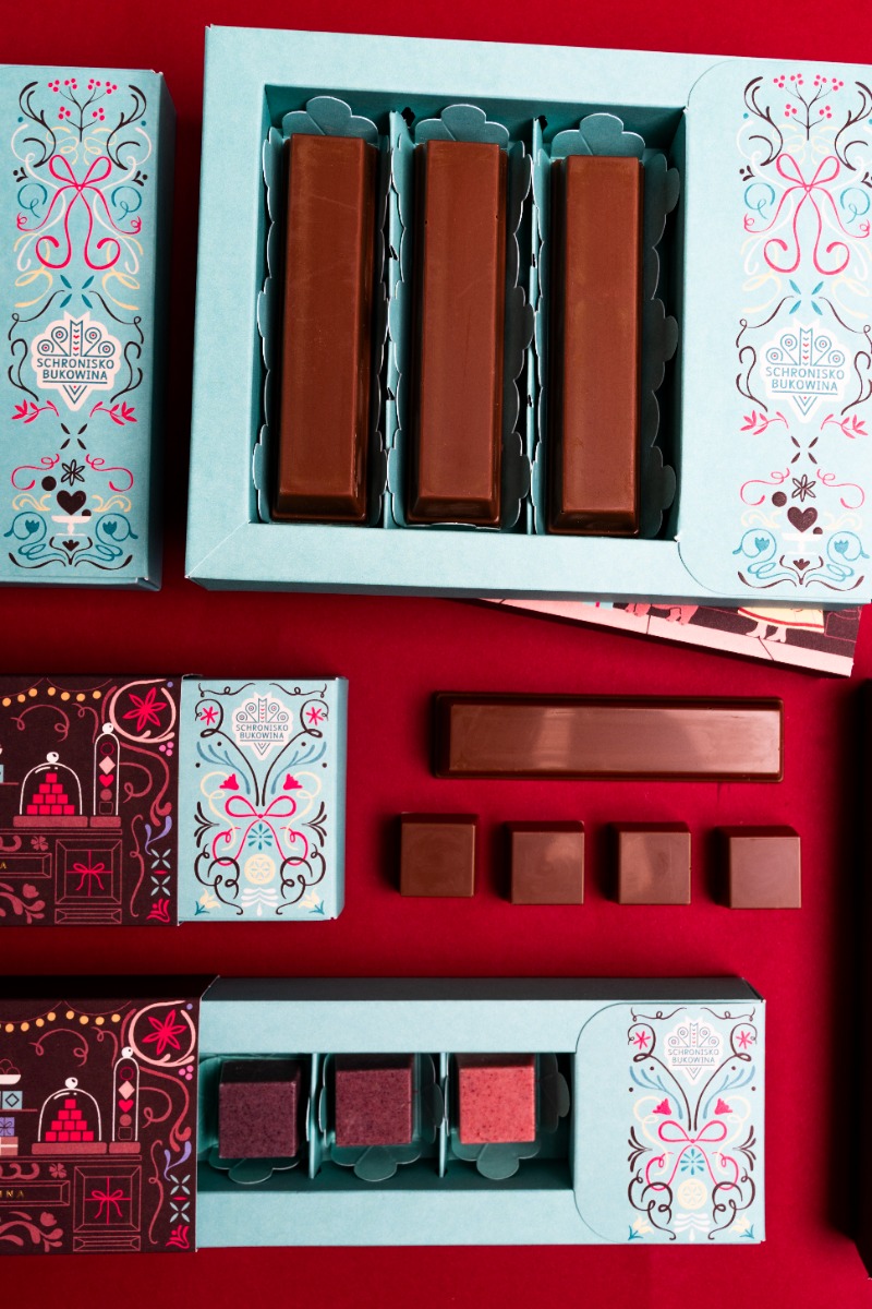 Praliny z liofilizowanymi owocami leśnymi 3 szt - Schronisko Bukowina