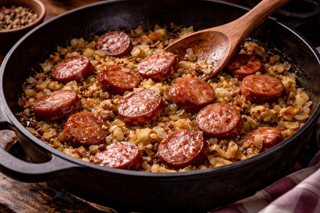 podmsażanie kiełbasy