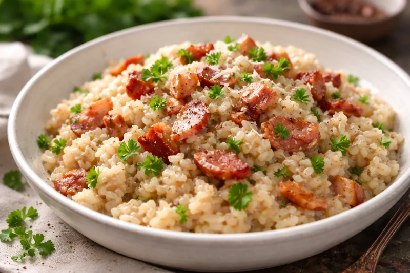 risotto z panacettą